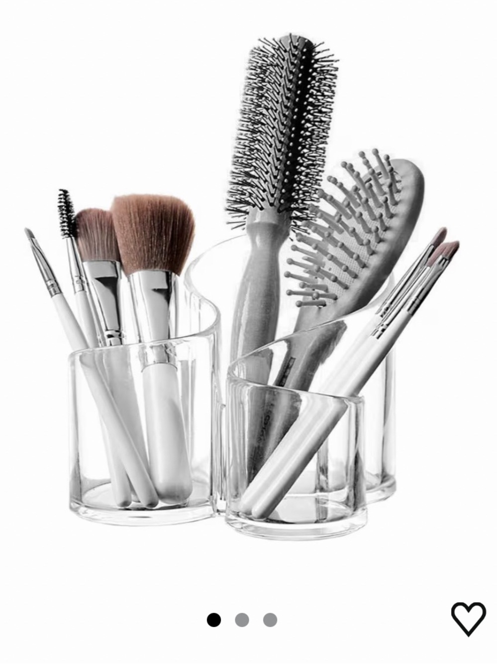 Clear Acrylic Makeup Brush & Cosmetic Holder - Transparent